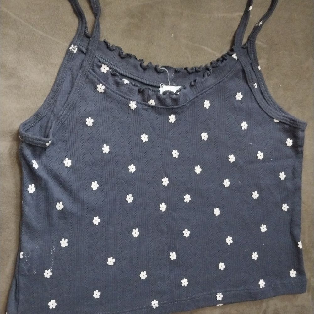 Hippie Rose Black and White Floral Tank